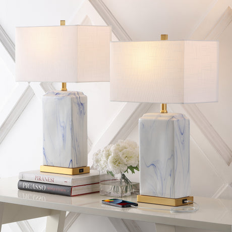 Chloe-Modern-Coastal-Iron/Marbled-Ceramic-LED-Table-Lamp-with-USB-Charging-Port-Table-Lamps