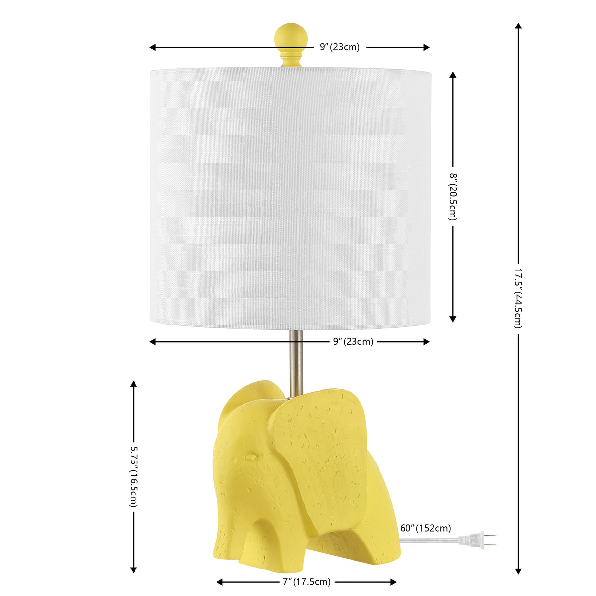 Koda Eclectic Southwestern Resin/Iron Elephant LED Kids' Table Lamp