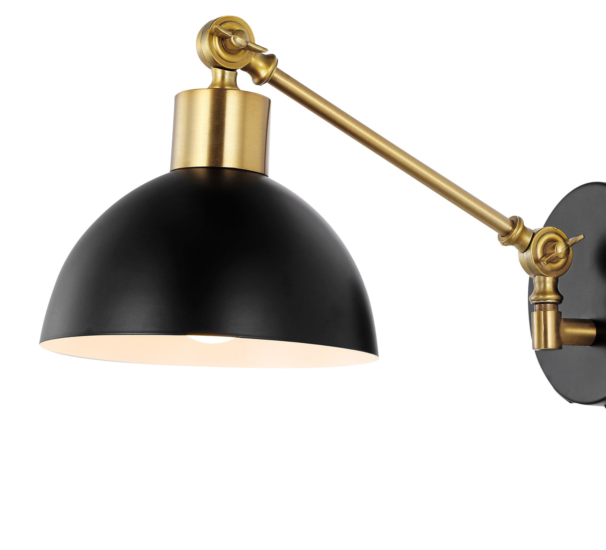Lisa Swing Arm 1-Light Modern Midcentury Iron USB Charging Port LED Sconce
