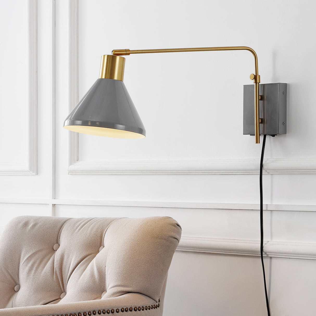 Max-Swing-Arm-1-Light-Modern-Midcentury-Iron-USB-Charging-Port-LED-Sconce-Wall-Sconces