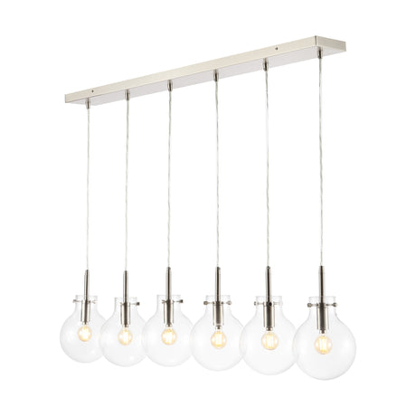 Harlow-6-Light-Modern-Contemporary-Round-Glass/Iron-LED-Linear-Pendant-Pendants