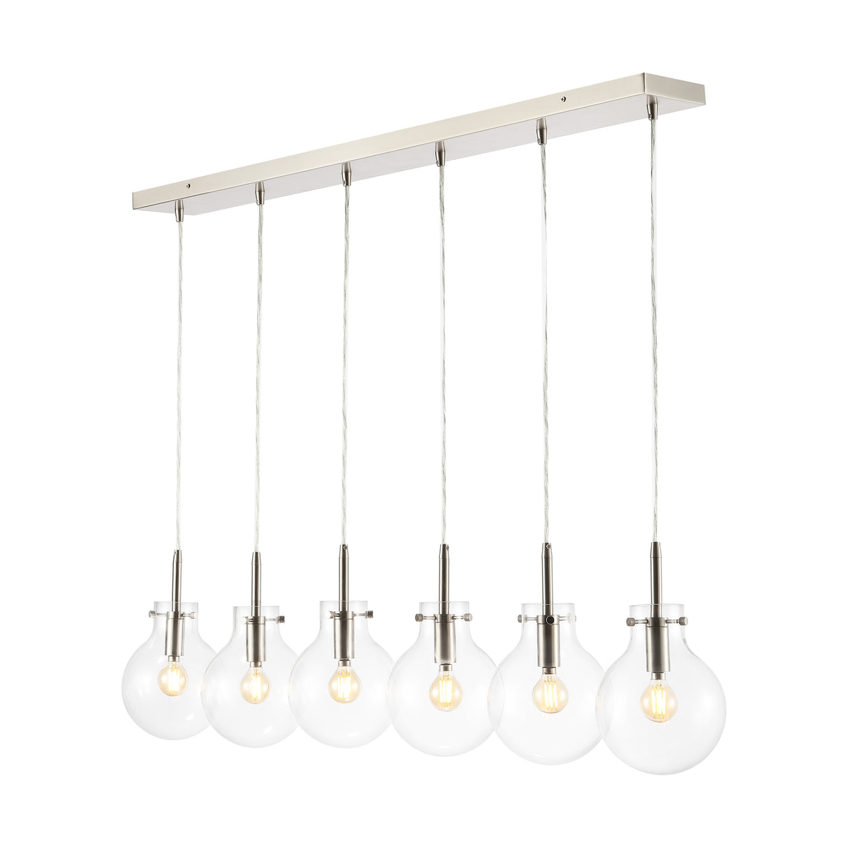 Harlow-6-Light-Modern-Contemporary-Round-Glass/Iron-LED-Linear-Pendant-Pendants