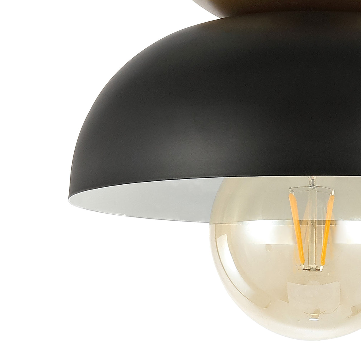 Paulina 1-Light Classic Industrial Iron LED Flush Mount