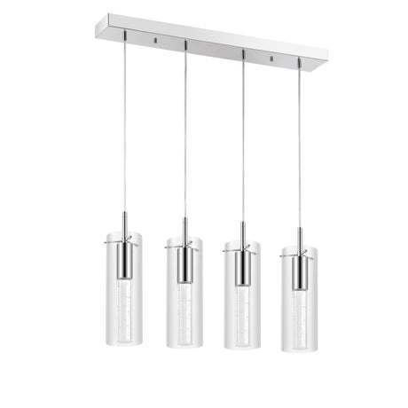 Mium-4-Light-Modern-Style-Iron/Crystal/Glass-Integrated-LED-Linear-Pendant-Pendants