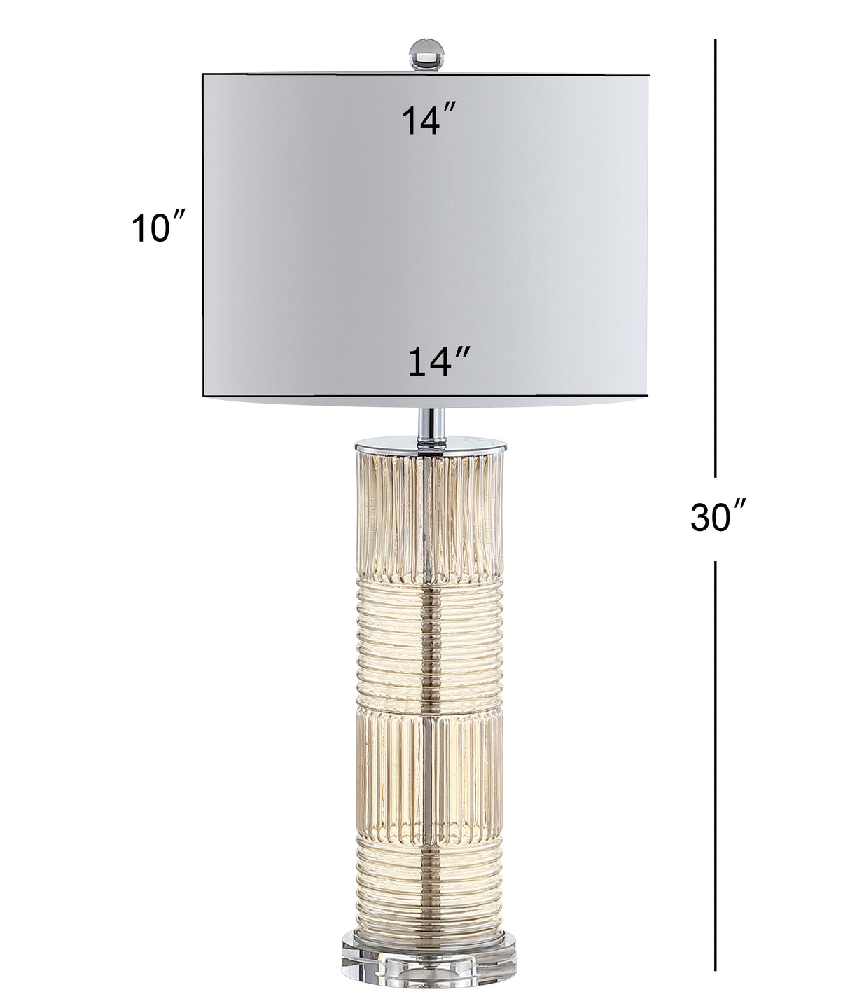 Genevieve Glass/Crystal LED Table Lamp
