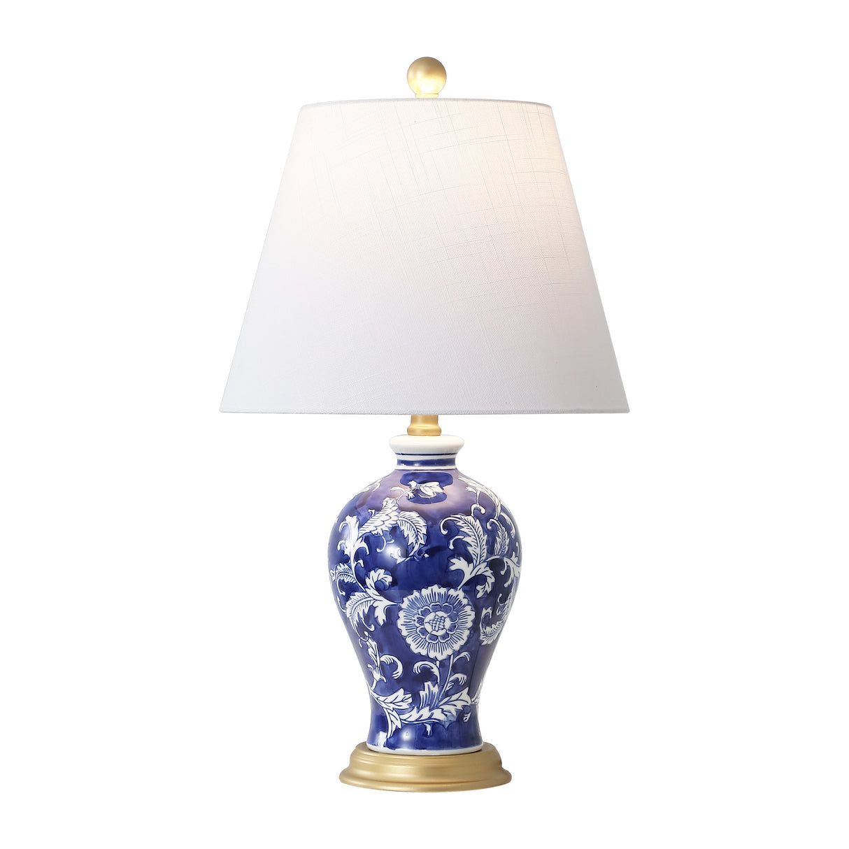 Grace French Country Cottage Ceramic/Iron Floral Urn LED Table Lamp