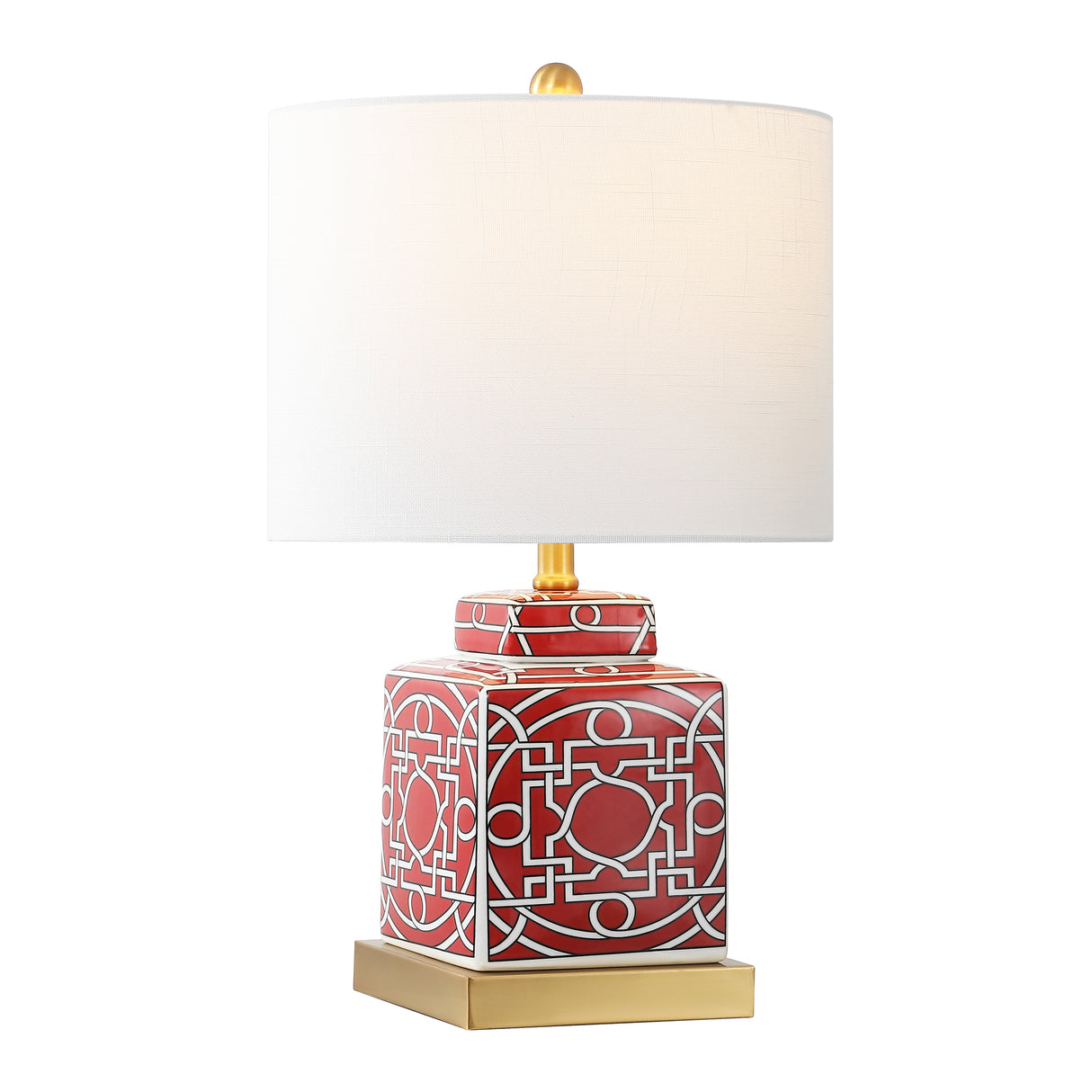 Catherine Modern Transitional Ceramic/Metal Square Ginger Jar LED Table Lamp