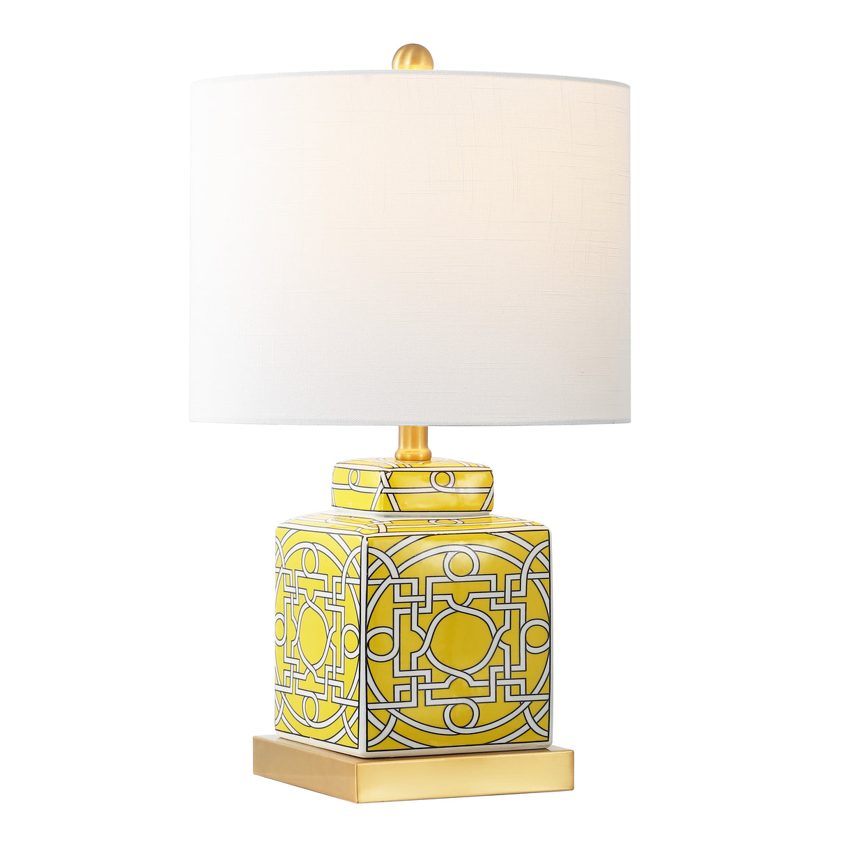 Catherine Modern Transitional Ceramic/Metal Square Ginger Jar LED Table Lamp