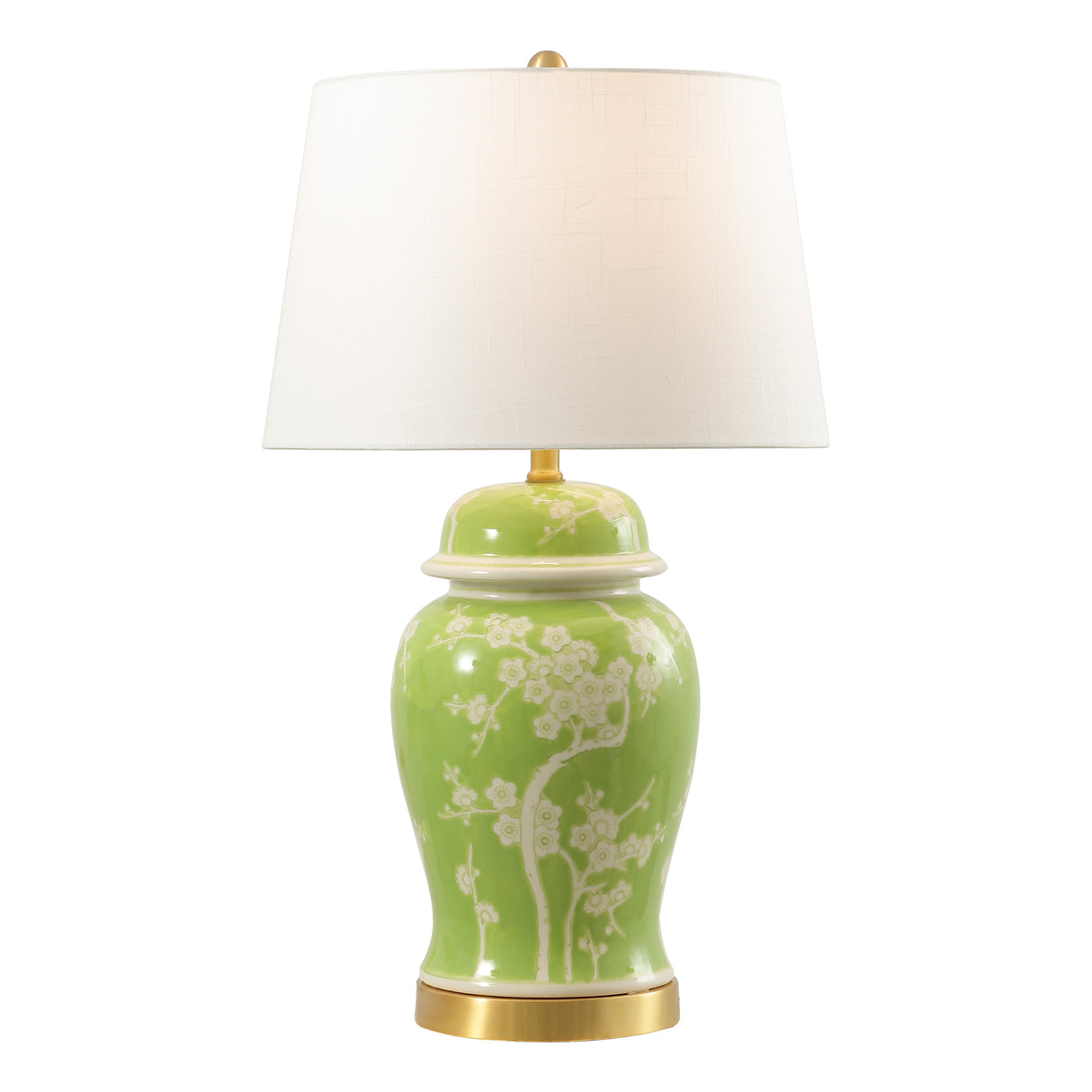 Gracie Traditional Cottage Ceramic/Metal Ginger Jar LED Table Lamp