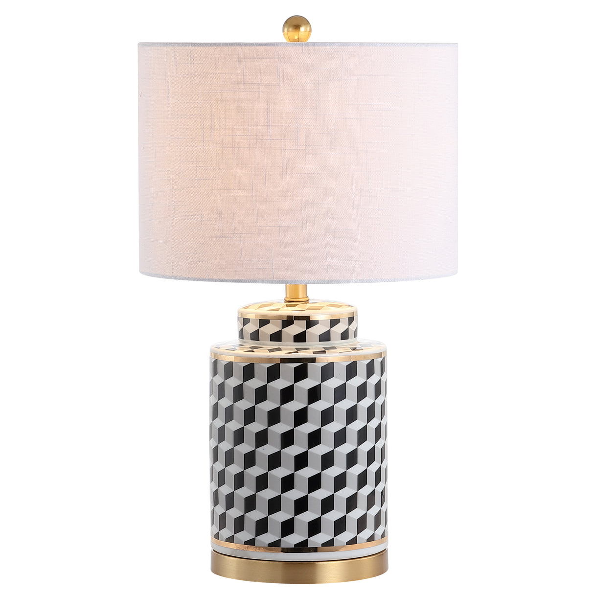 Ellie Tumbling Block Ceramic/Metal LED Table Lamp