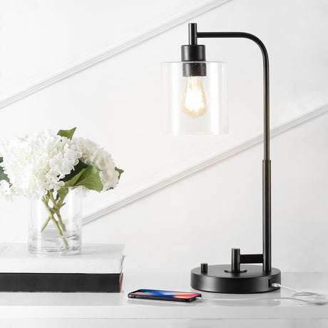Axel-Iron/Seeded-Glass-Farmhouse-Industrial-USB-Charging-LED-Task-Lamp-Desk-Lamps