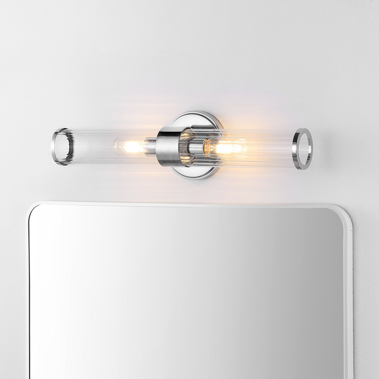 Cecil-2-Light-Tall-Cylinder-Iron/Striped-Glass-Modern-Mid-Century-LED-Vanity-Bathroom-Vanity-Lights