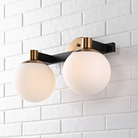 Modernist-2-Light-Metal/Frosted-Glass-Modern-Contemporary-LED-Vanity-Vanity-Lights