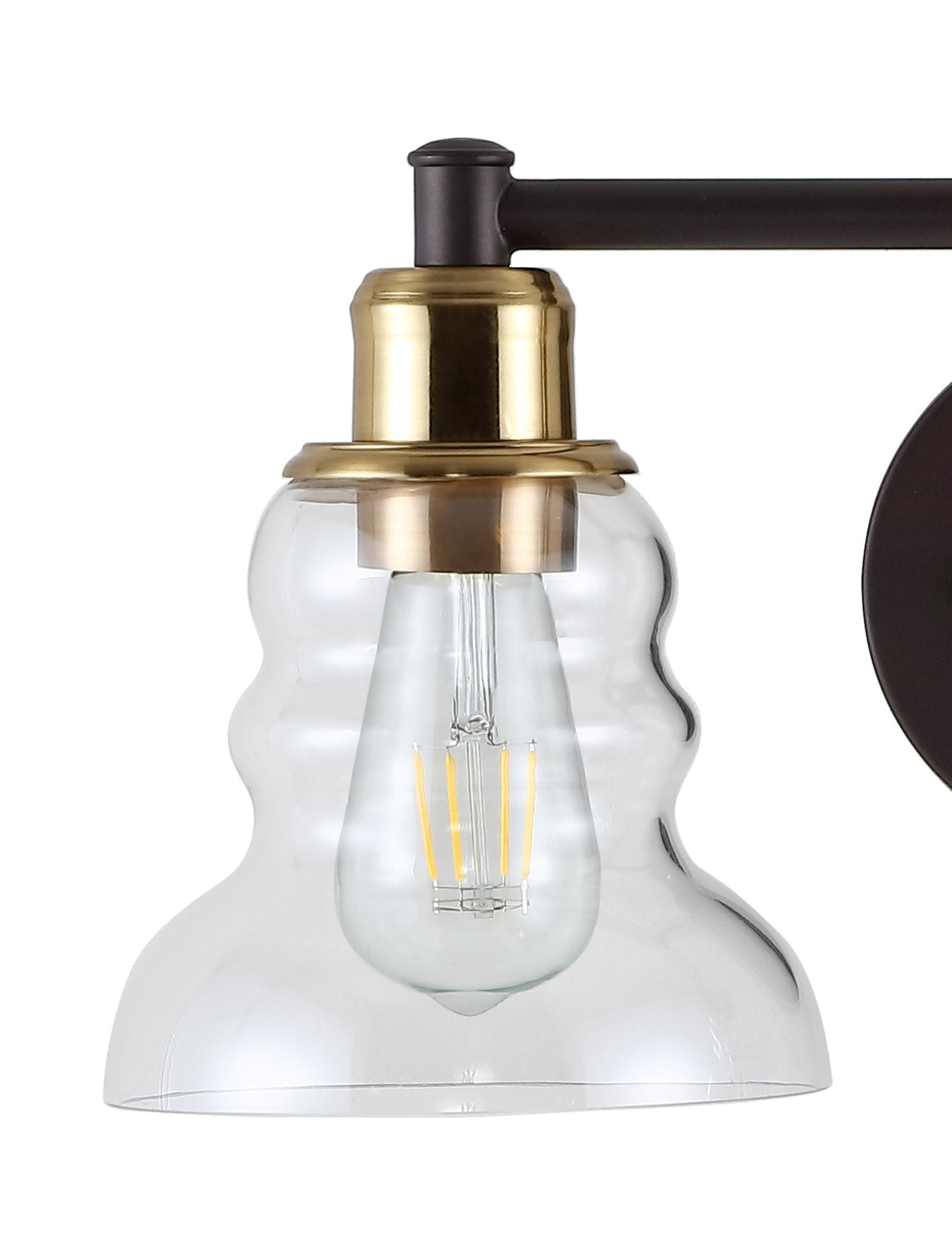 Manhattan 1-Light Metal/Glass Industrial Rustic LED Vanity