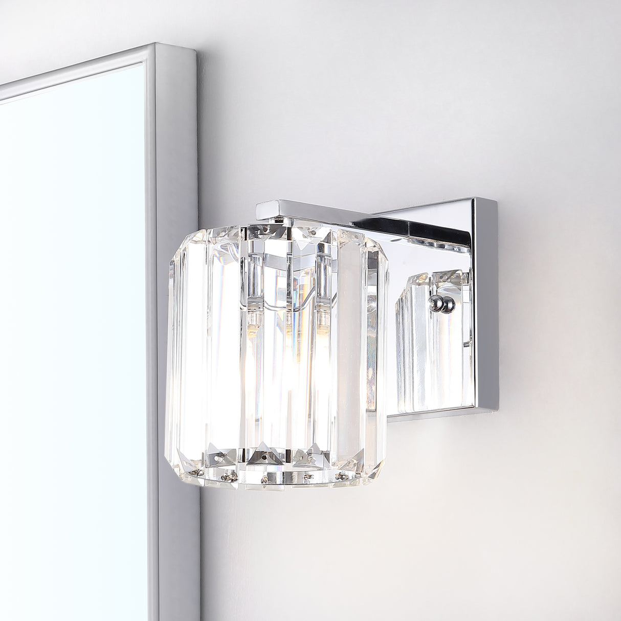 Coco 1-Light Metal/Glass Classic Glam LED Vanity Light