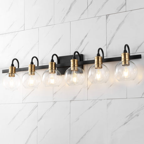Marais-6-Light-Iron/Glass-Rustic-Vintage-LED-Vanity-Light-Vanity-Lights