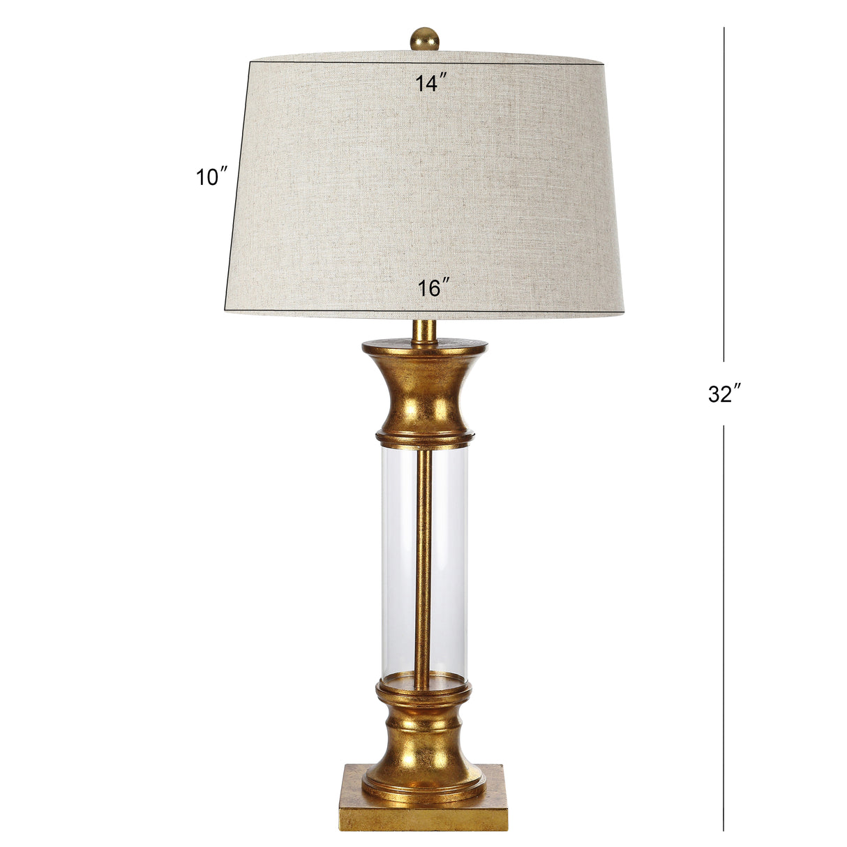 Hunter Metal/Glass LED Table Lamp