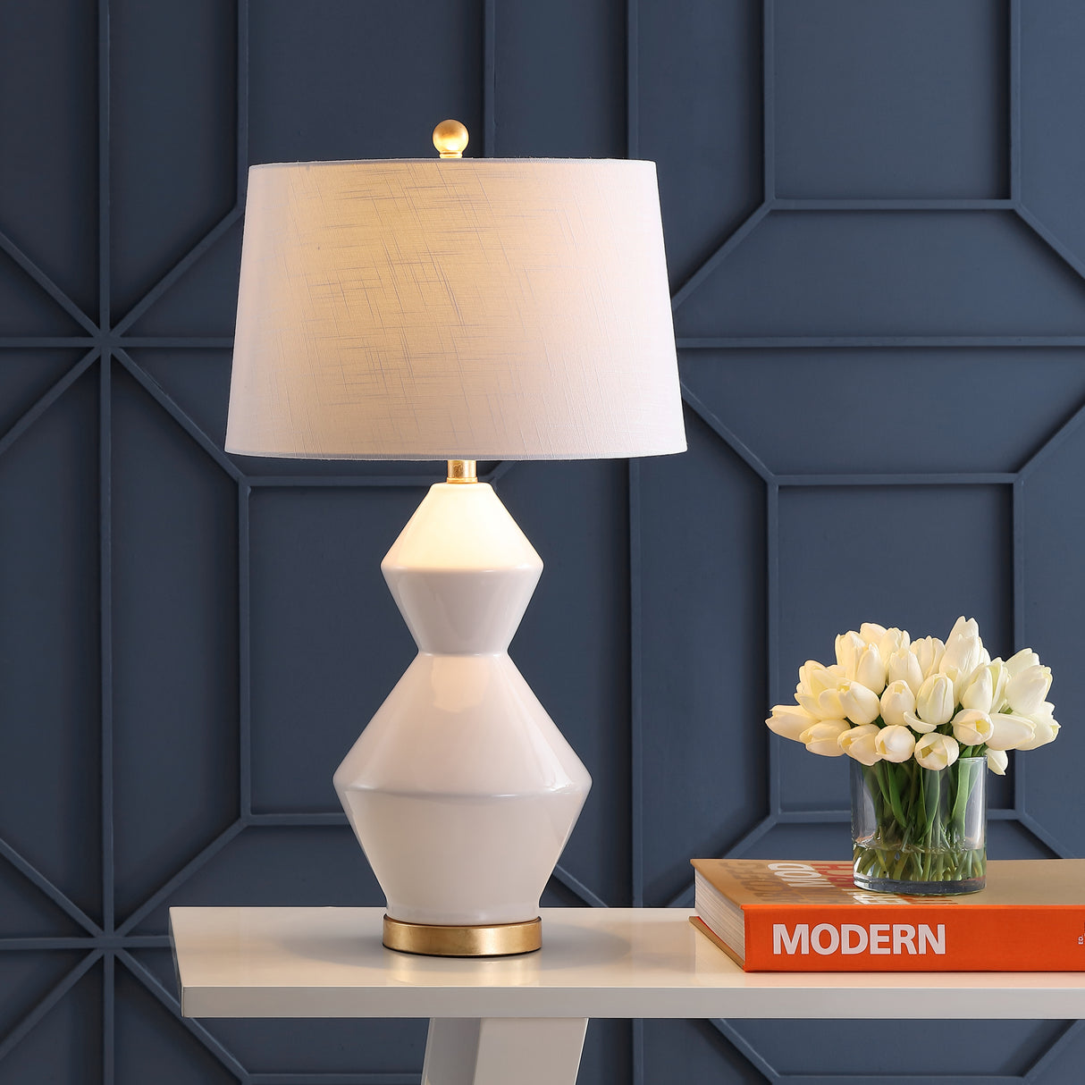 Alba-Geometric-Ceramic/Metal-LED-Table-Lamp-Table-Lamps