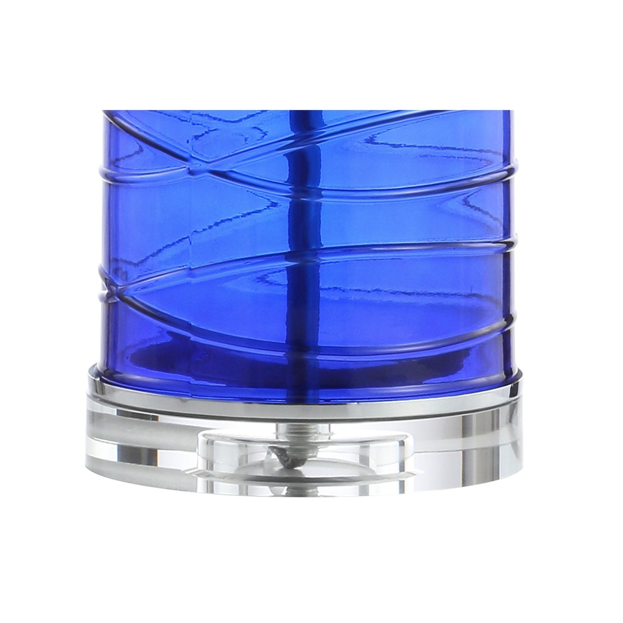 Cole Modern Fused Glass Cylinder LED Table Lamp-Set of 2