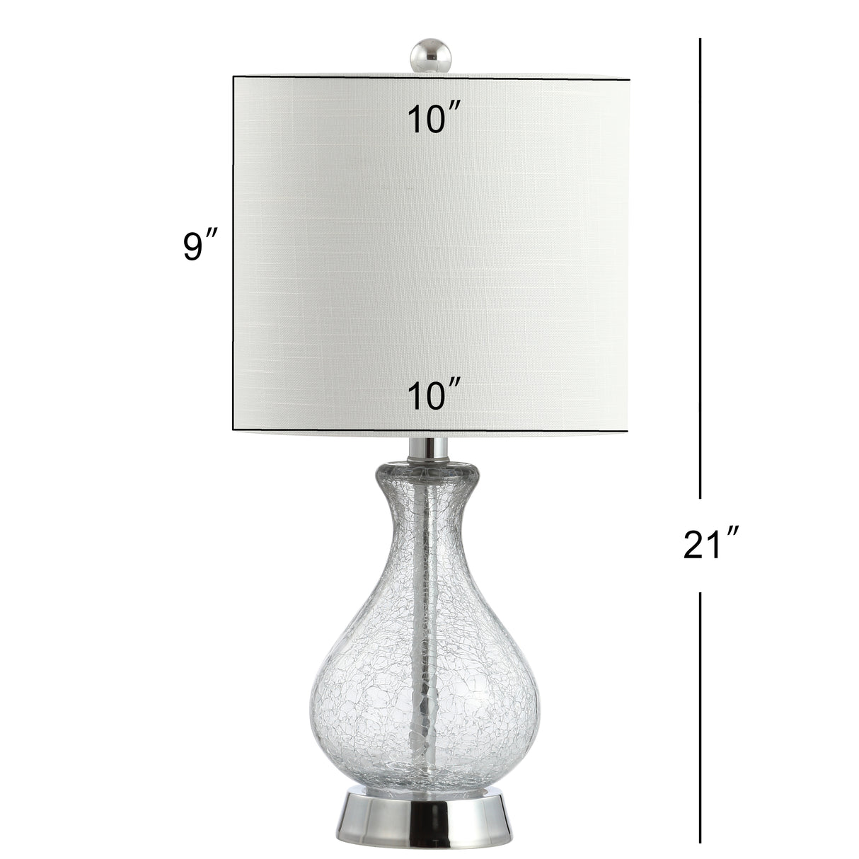 Playa Metal/Crackled Glass LED Table Lamp