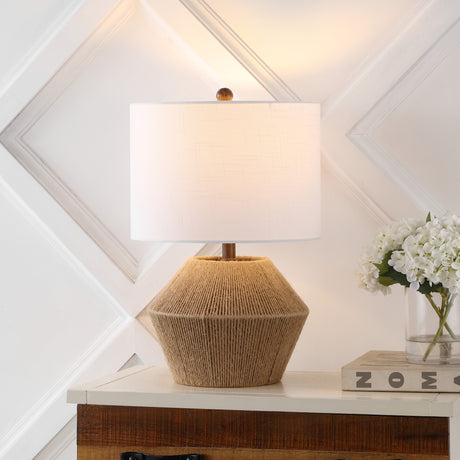 Alma-Coastal-Rustic-Iron/Rope-LED-Table-Lamp-Table-Lamps