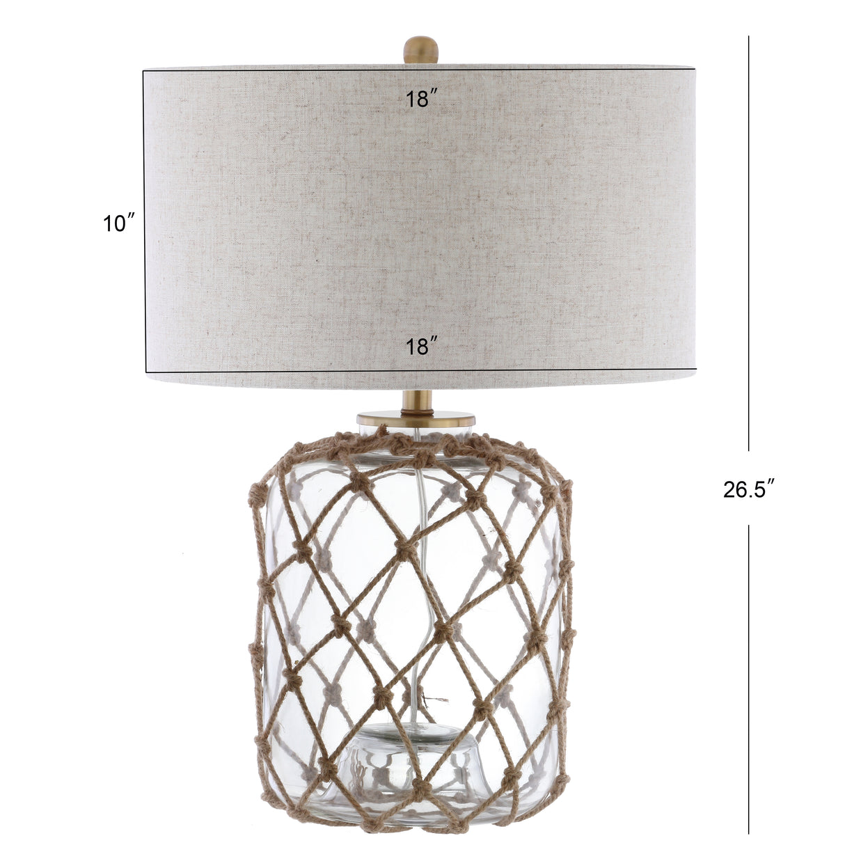 Mer Glass and Rope LED Table Lamp