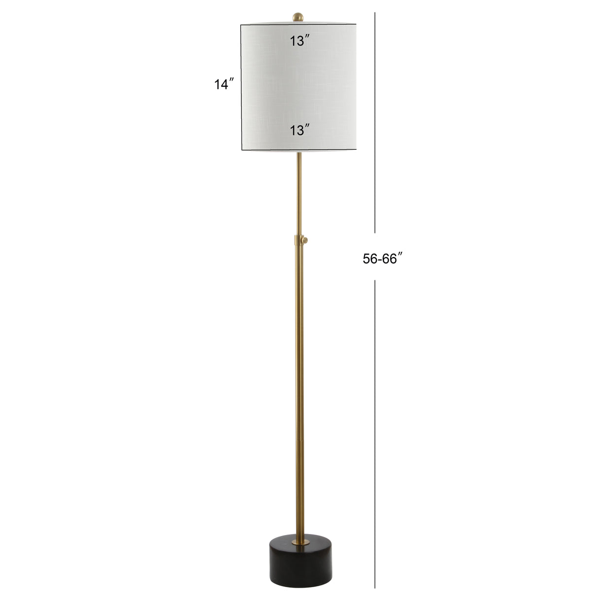 Crosby Adjustable Height Metal LED Floor Lamp