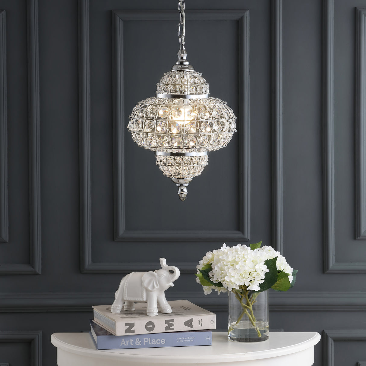 Juliette Crystal/Metal LED Pendant Pendant