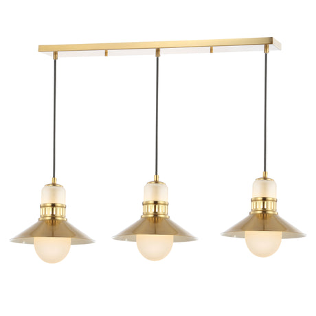 Colin-Adjustable-Iron/Glass-Retro-Hurricane-Triple-Linear-LED-Pendant-Pendants