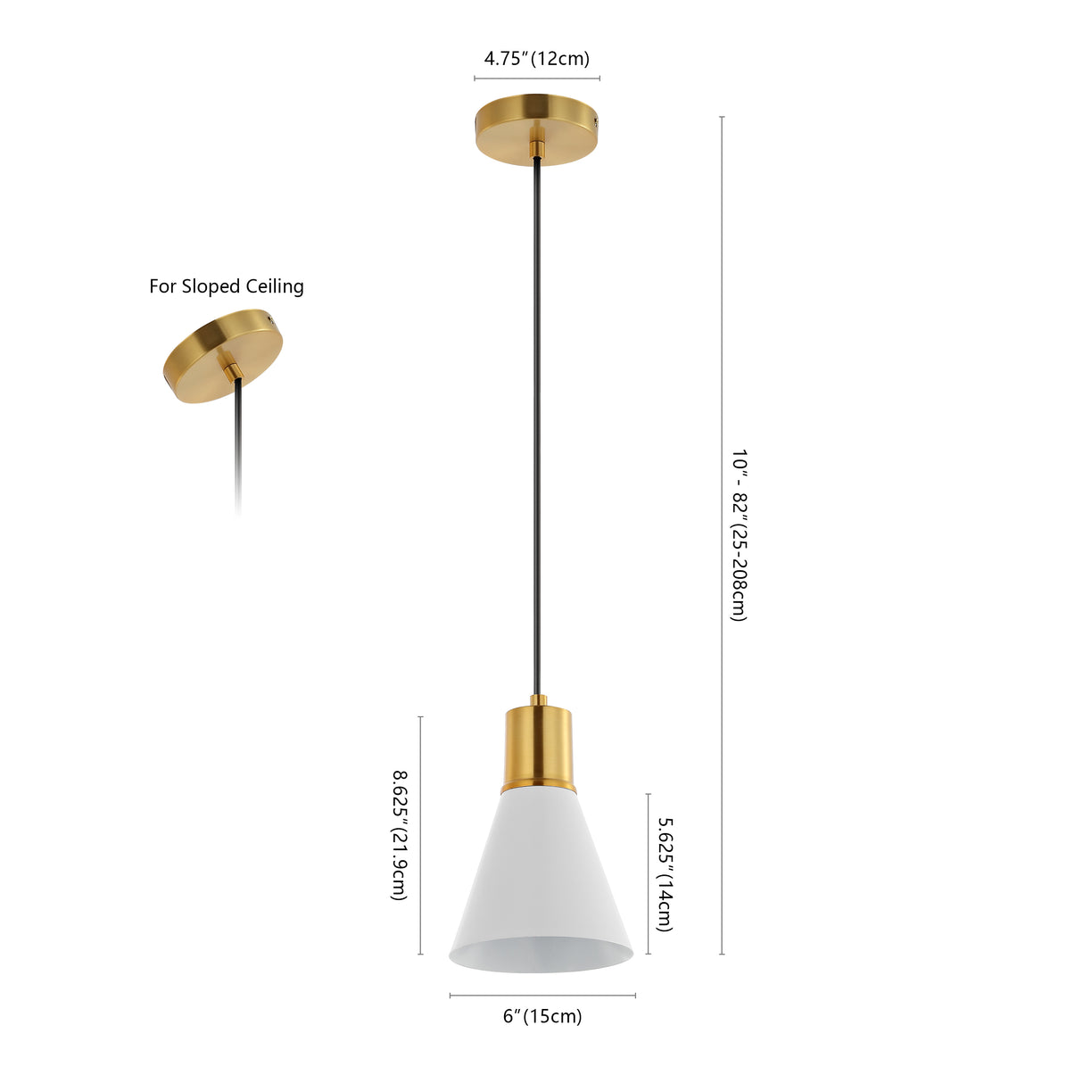 Apollo 1-Light Mid-Century Modern Iron LED Pendant