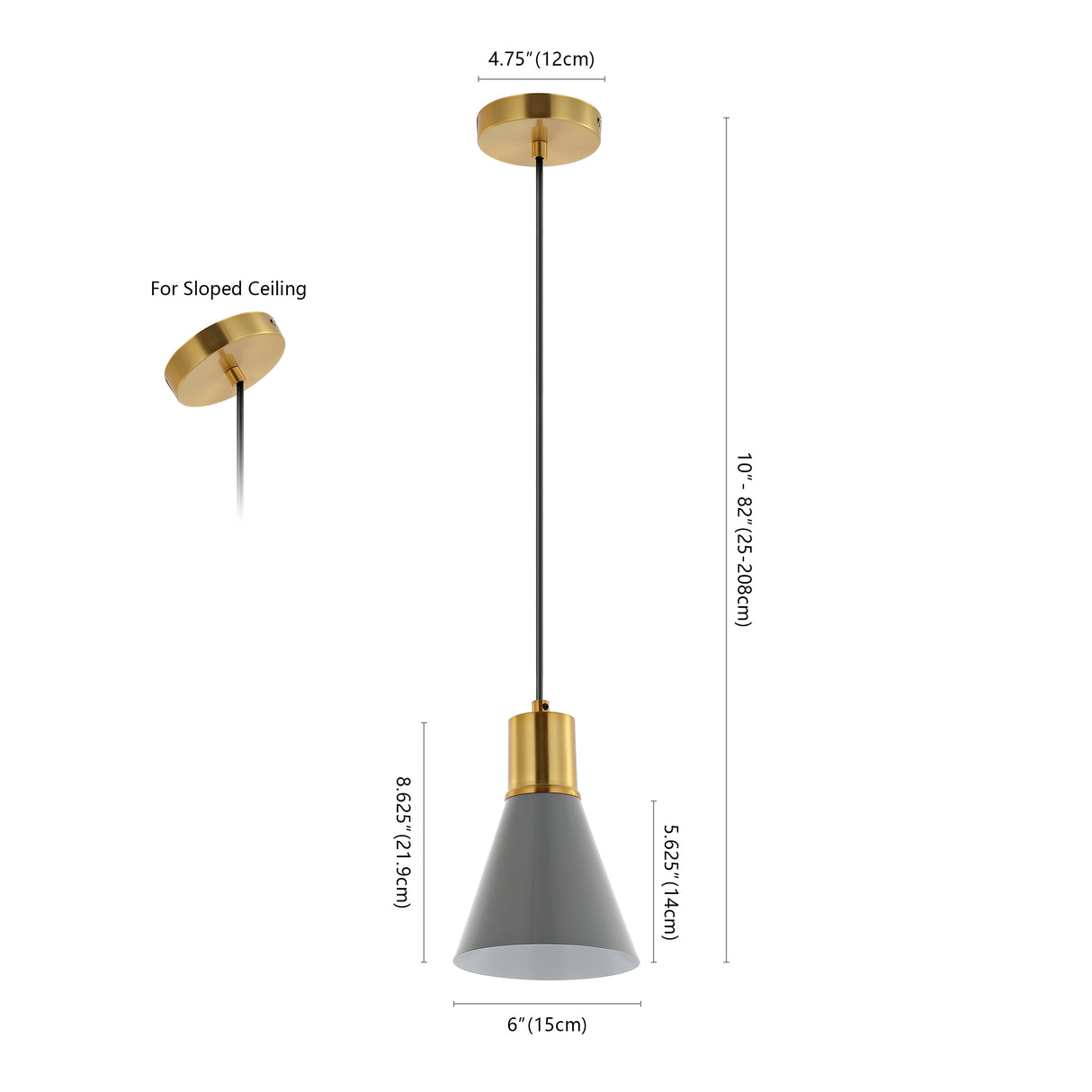 Apollo 1-Light Mid-Century Modern Iron LED Pendant