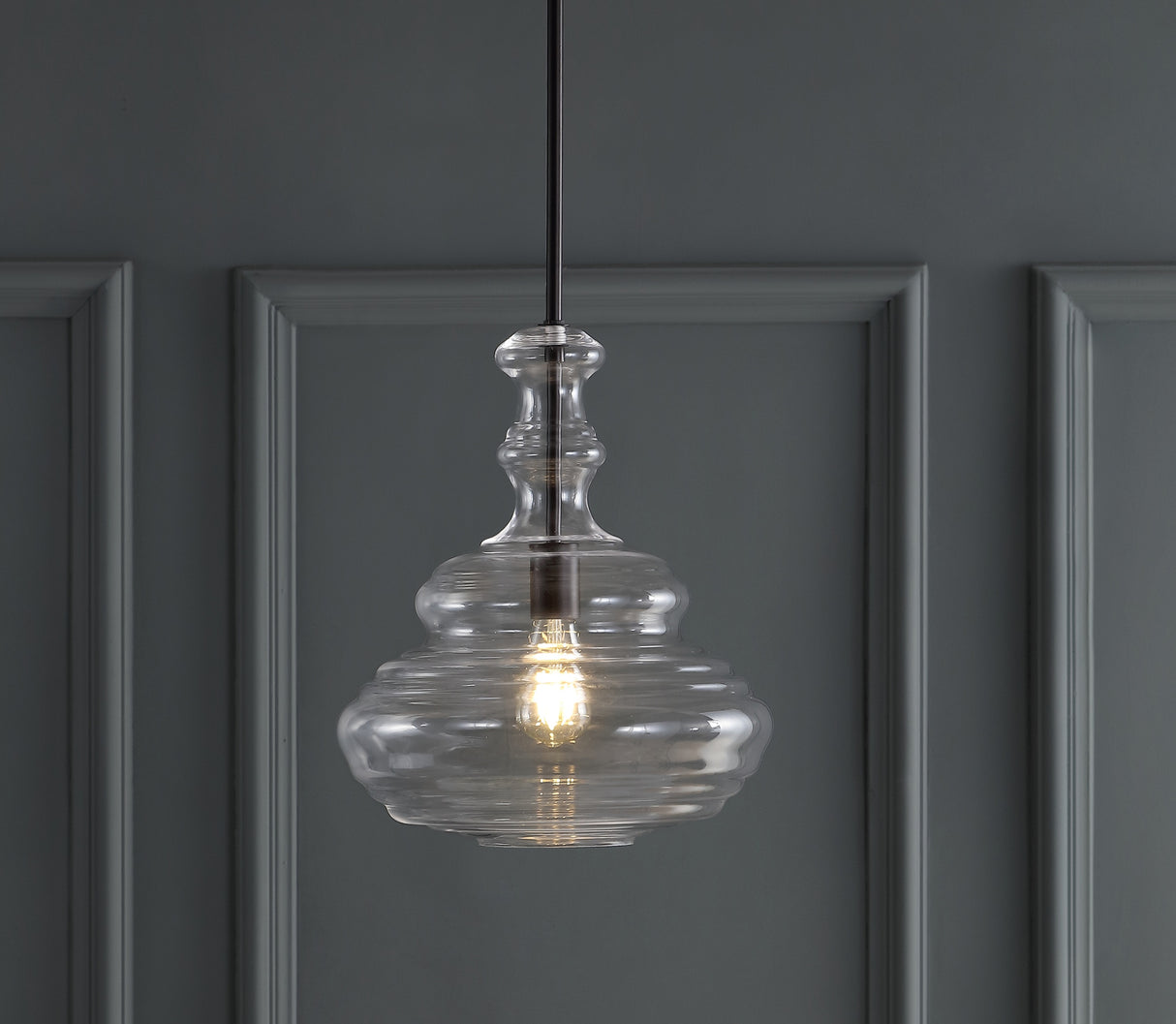 Bettina Glass/Metal LED Pendant