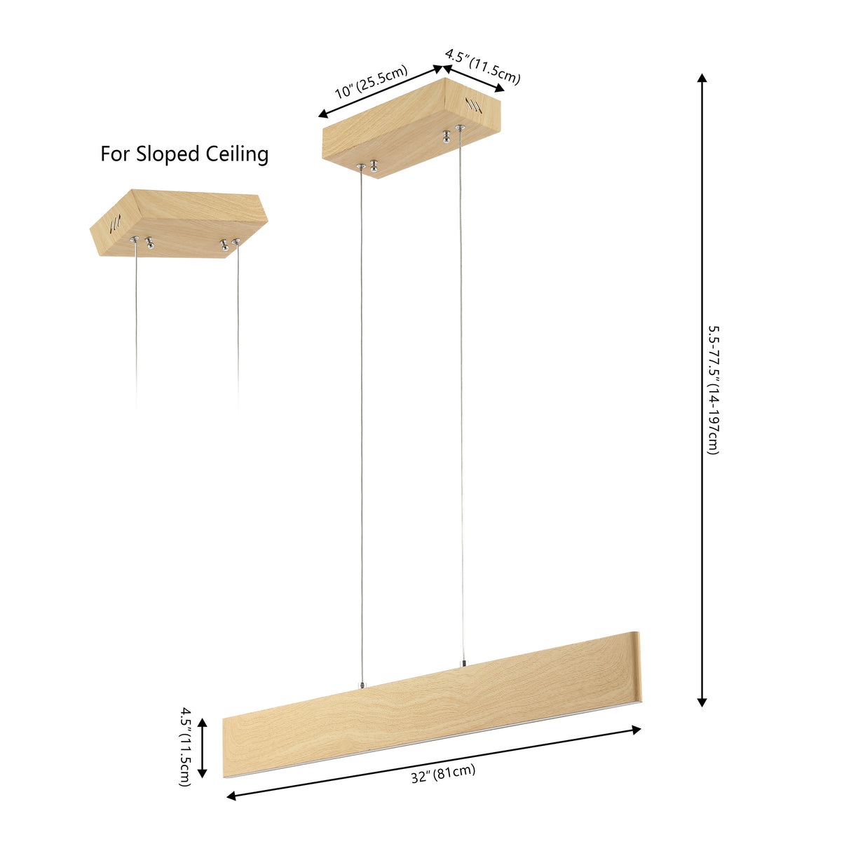 Draper Adjustable Integrated LED Metal Linear Pendant