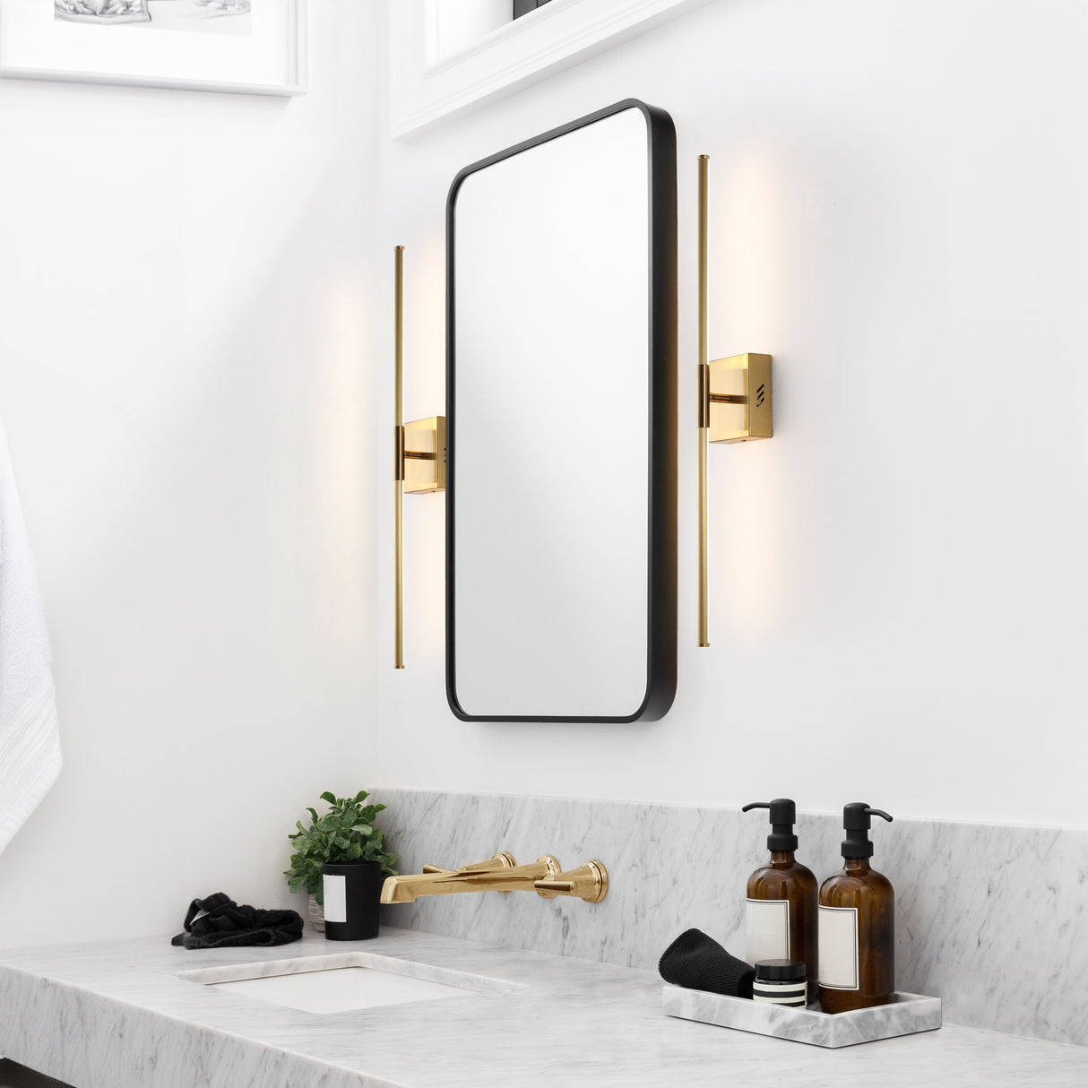 Makena modern minimalist dimmable integrated led metal wall sconce