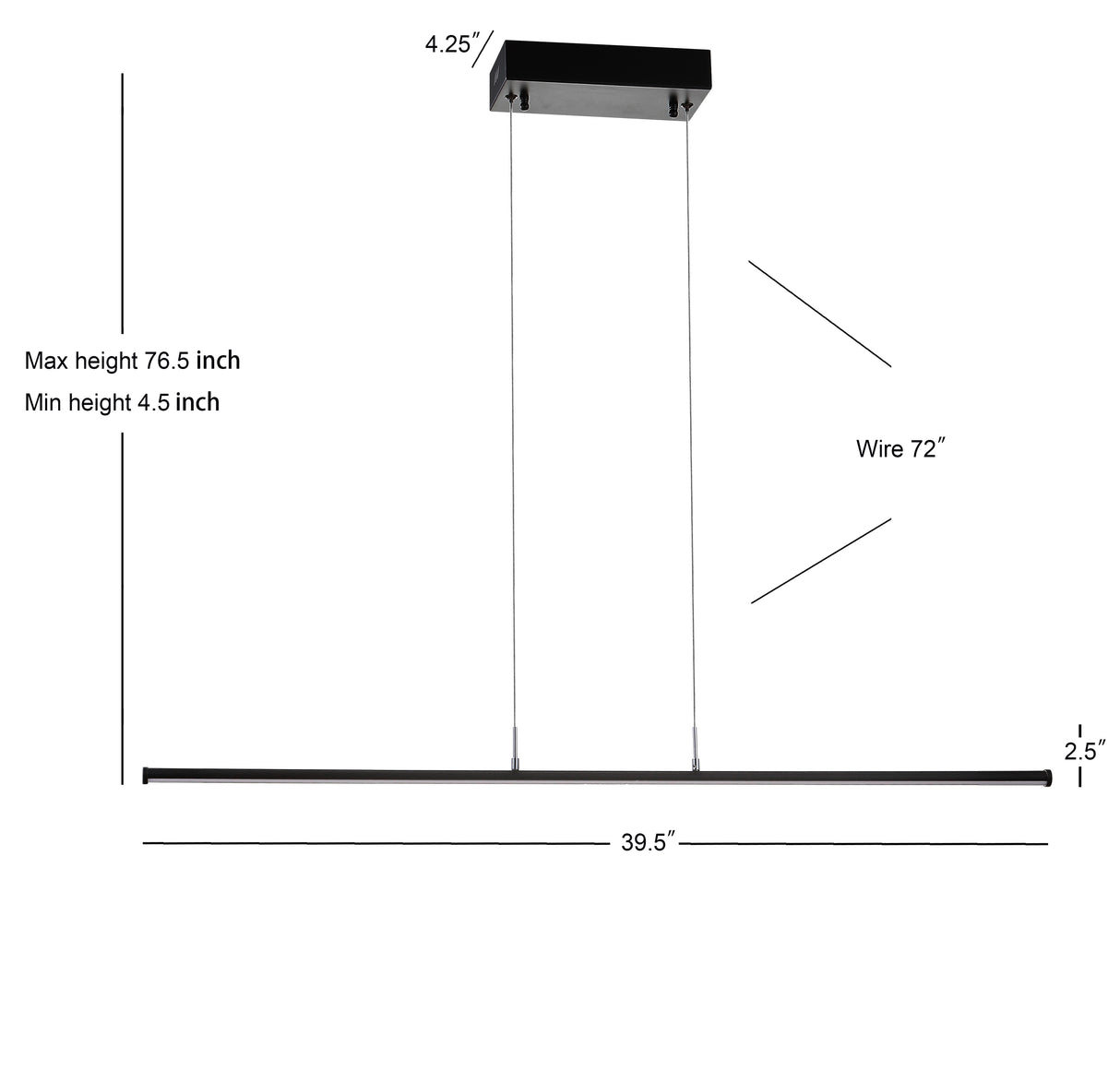 Conley Dimmable Adjustable Integrated LED Metal Linear Pendant