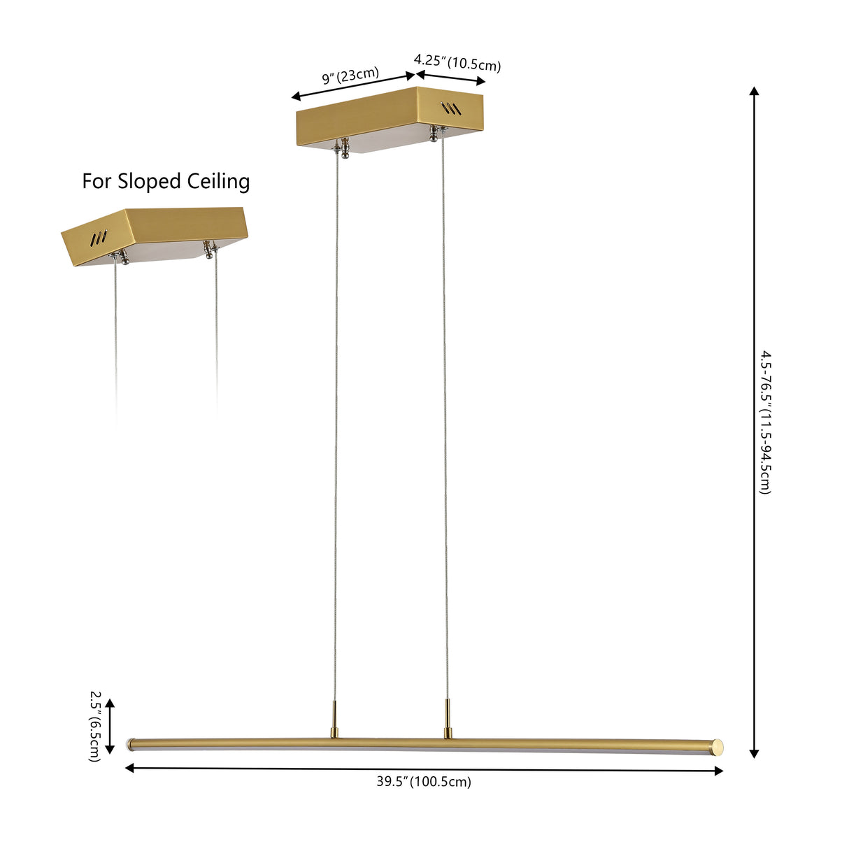 Conley Dimmable Adjustable Integrated LED Metal Linear Pendant