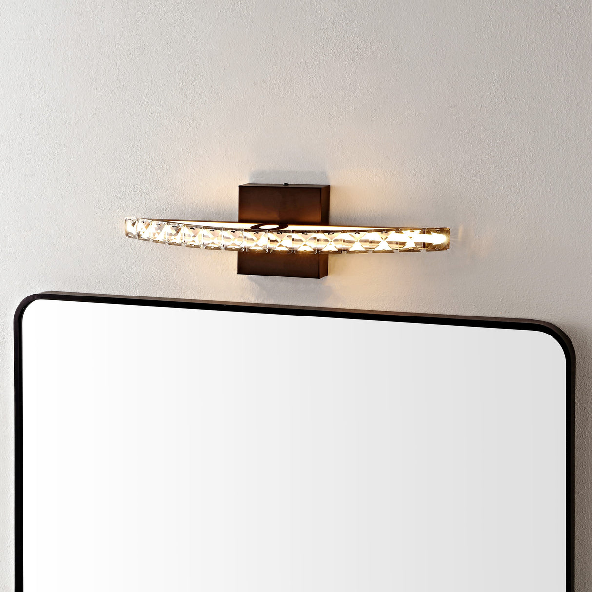 Alyson 1-Light Bohemian Industrial Iron/Acrylic Integrated LED Vanity Light