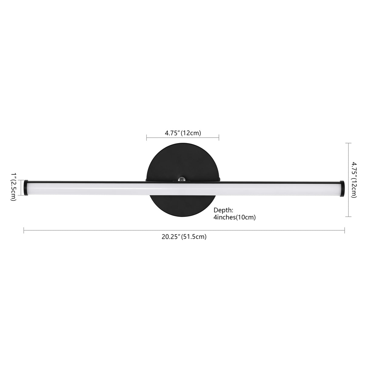 Emerson 1-Light Modern Industrial 360-Degree Rotatable Aluminum Integrated LED Vanity Light