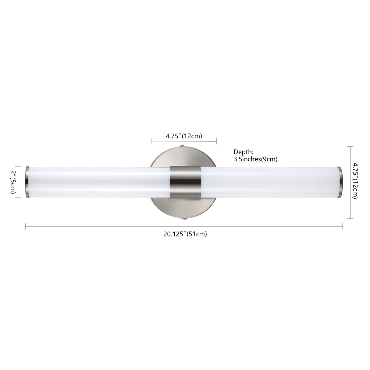 Brooks 1-Light Industrial Mid-Century Iron Integrated LED Vanity Light