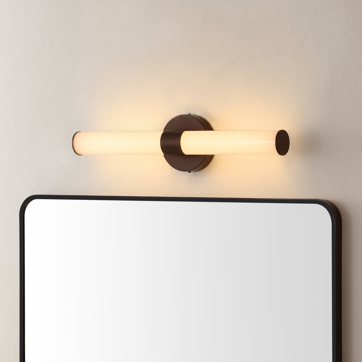 Brooks 1-Light Industrial Mid-Century Iron Integrated LED Vanity Light