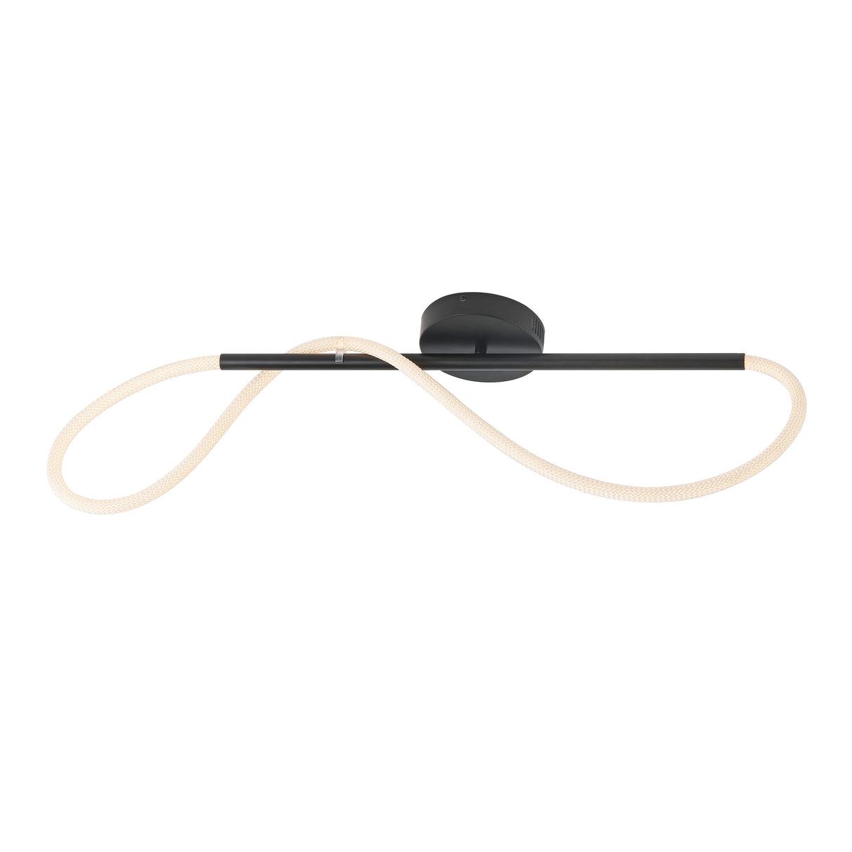 Alessio contemporary minimalist 360 adjustable silicone neon rope dimmable linear integrated led flush mount