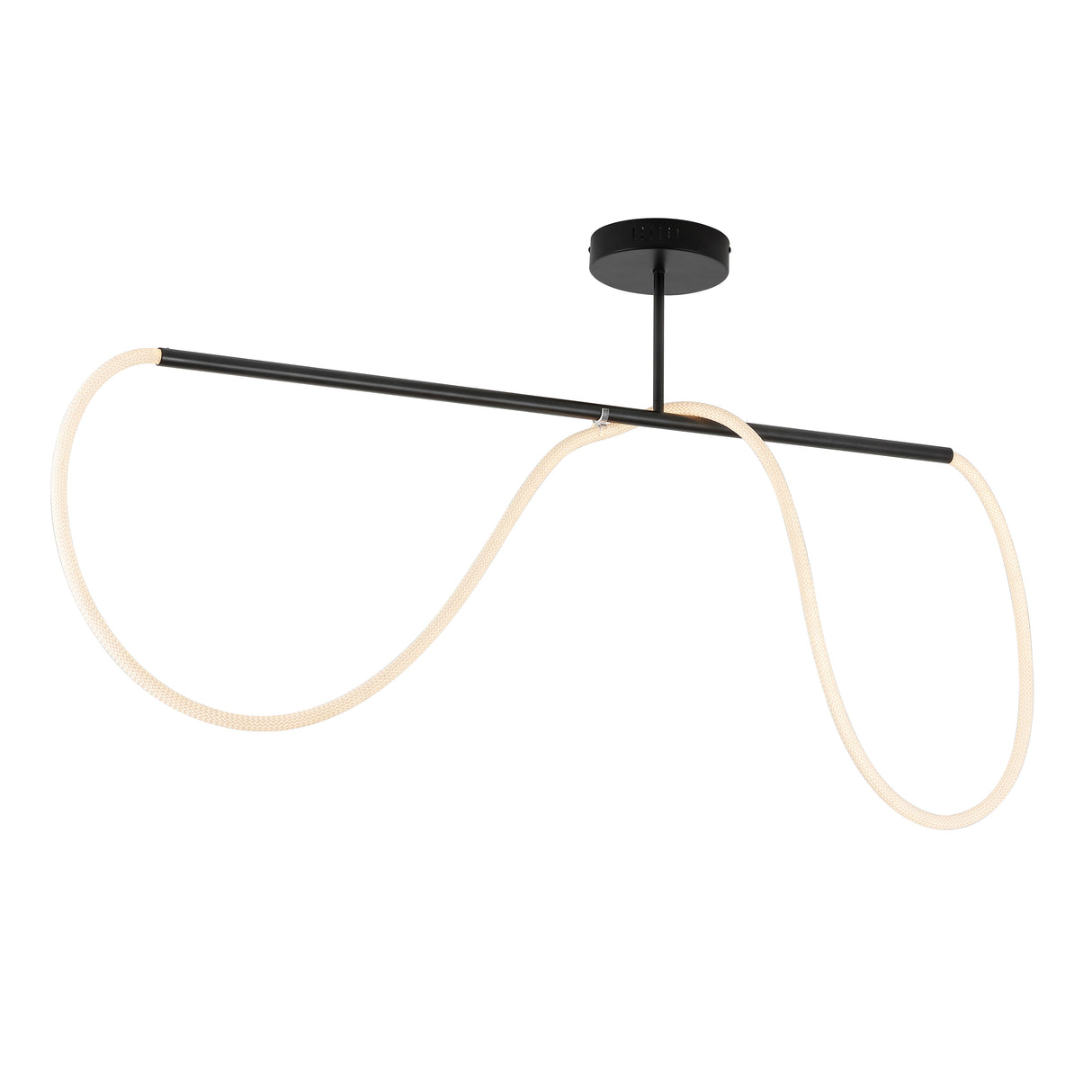 Alessio contemporary minimalist 360 adjustable silicone neon rope dimmable linear integrated led flush mount