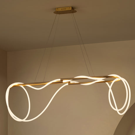Lisette-360-Adjustable-Silicone-Rope/Metal-Dimmable-Integrated-LED-Chandelier-Chandeliers