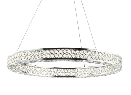 Benton-Round-Integrated-LED-Crystal/Metal-Pendant-Pendants