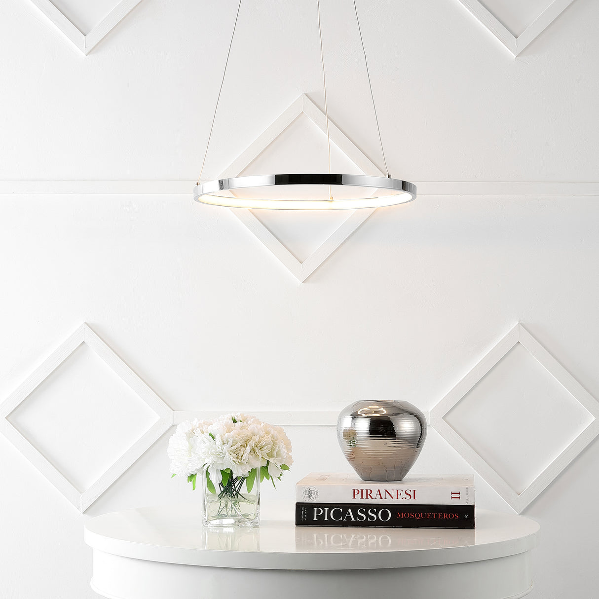 Bradley 1-Light Modern Contemporary Metal Round Integrated LED Pendant