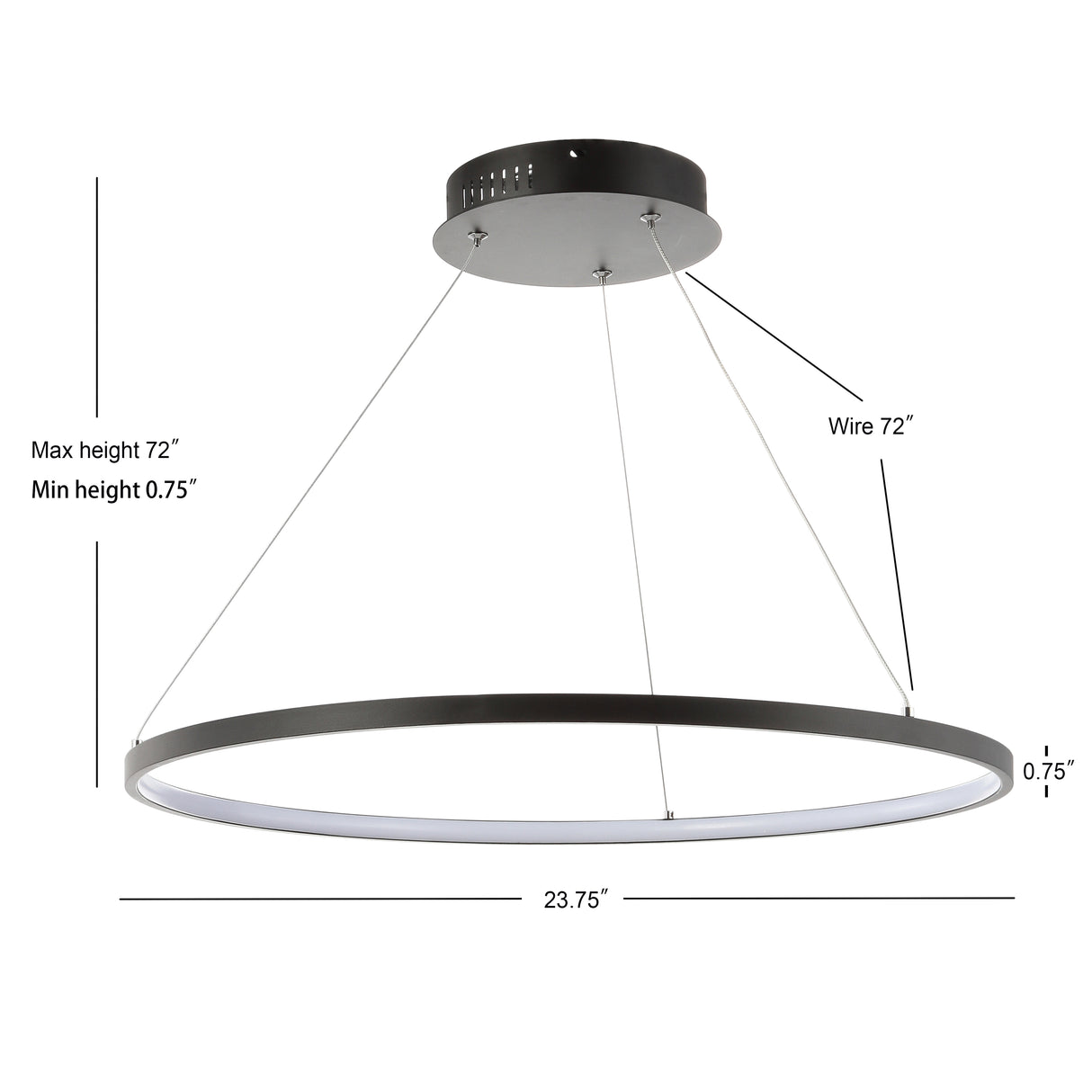 Brice Modern Contemporary Iron Integrated LED Pendant