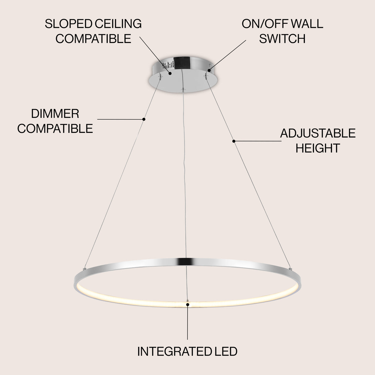Brice Modern Bohemian Iron Integrated LED Pendant