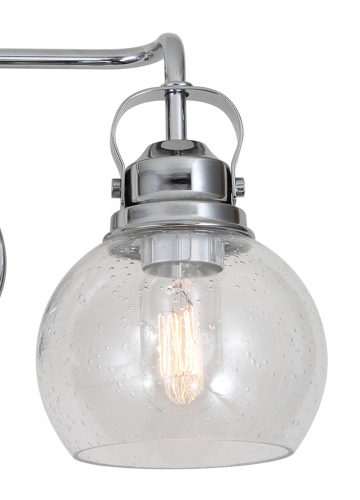 Shirley 2-Light Metal/Seeded Glass Vanity Light