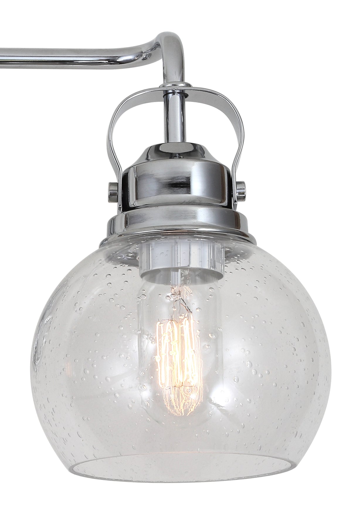 Shirley 4-Light Metal/Seeded Glass Vanity Light