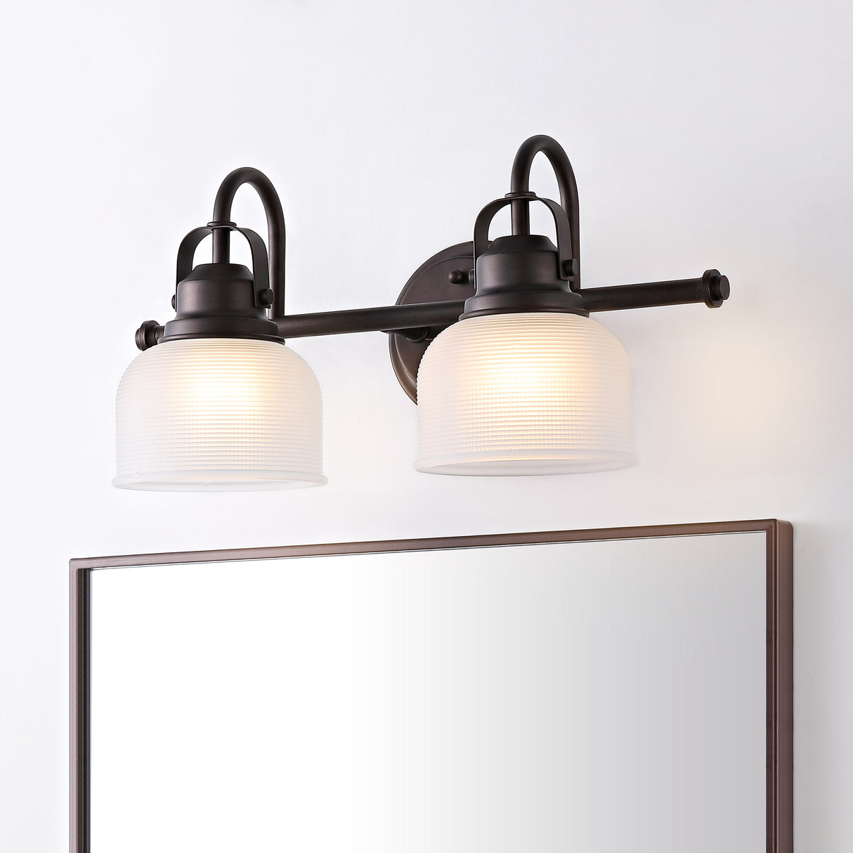Virginia 2-Light Metal/Glass LED Vanity Light